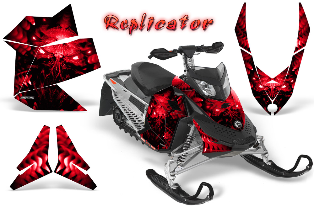 Skidoo REV XP Graphics Kit Replicator Red